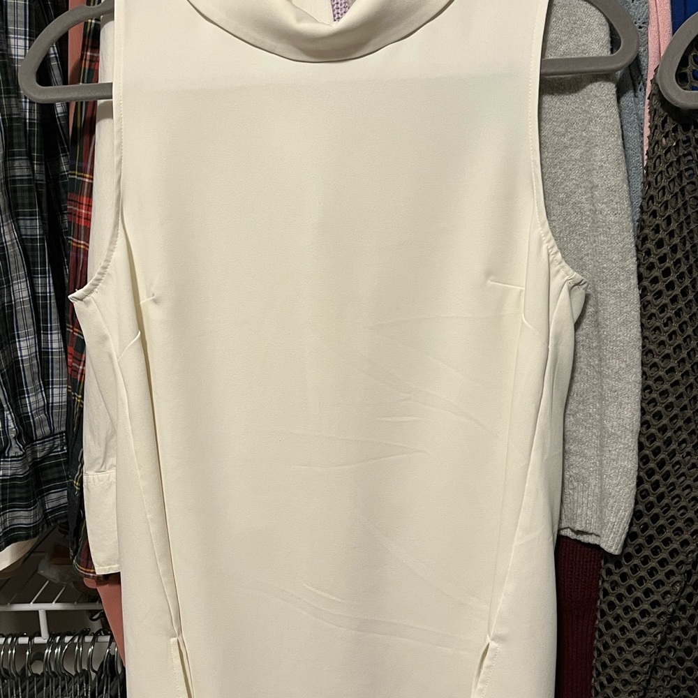 Cream Roll Neck Shell